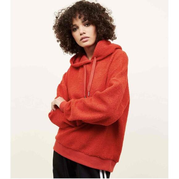 Soft Serve Orange Drawstring Hood Long Sleeves Relaxed Fit Casual Hoodie Large - Picture 1 of 8